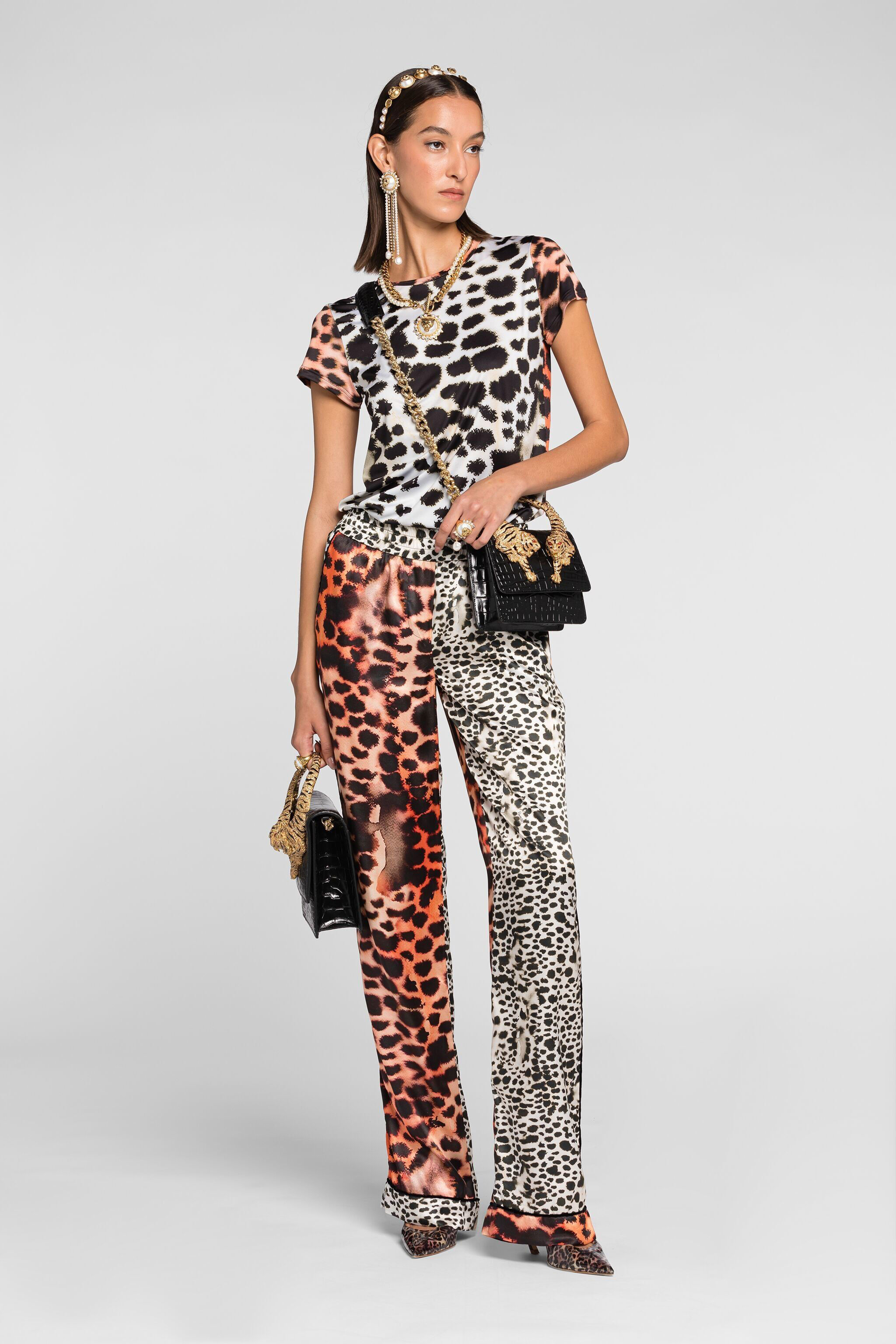 RC Leopard-print t-shirt Black/White QKT60H-LNF49