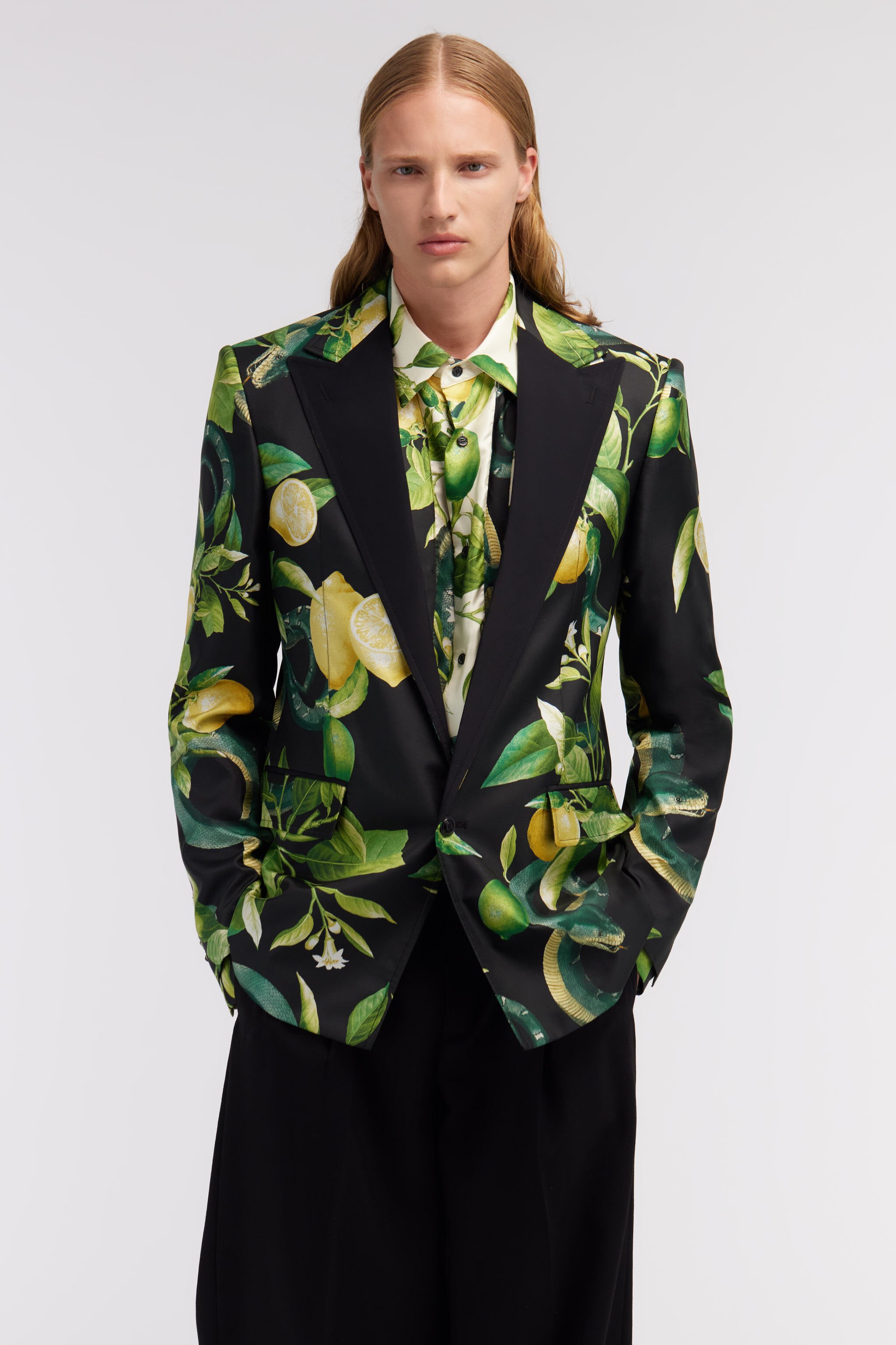 RC Lemon print blazer Black SRT411-4QI89