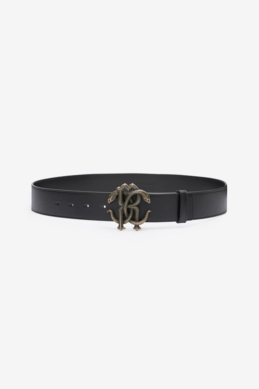 RC Man Logo Leather Belt Nero PSC00U-PN115