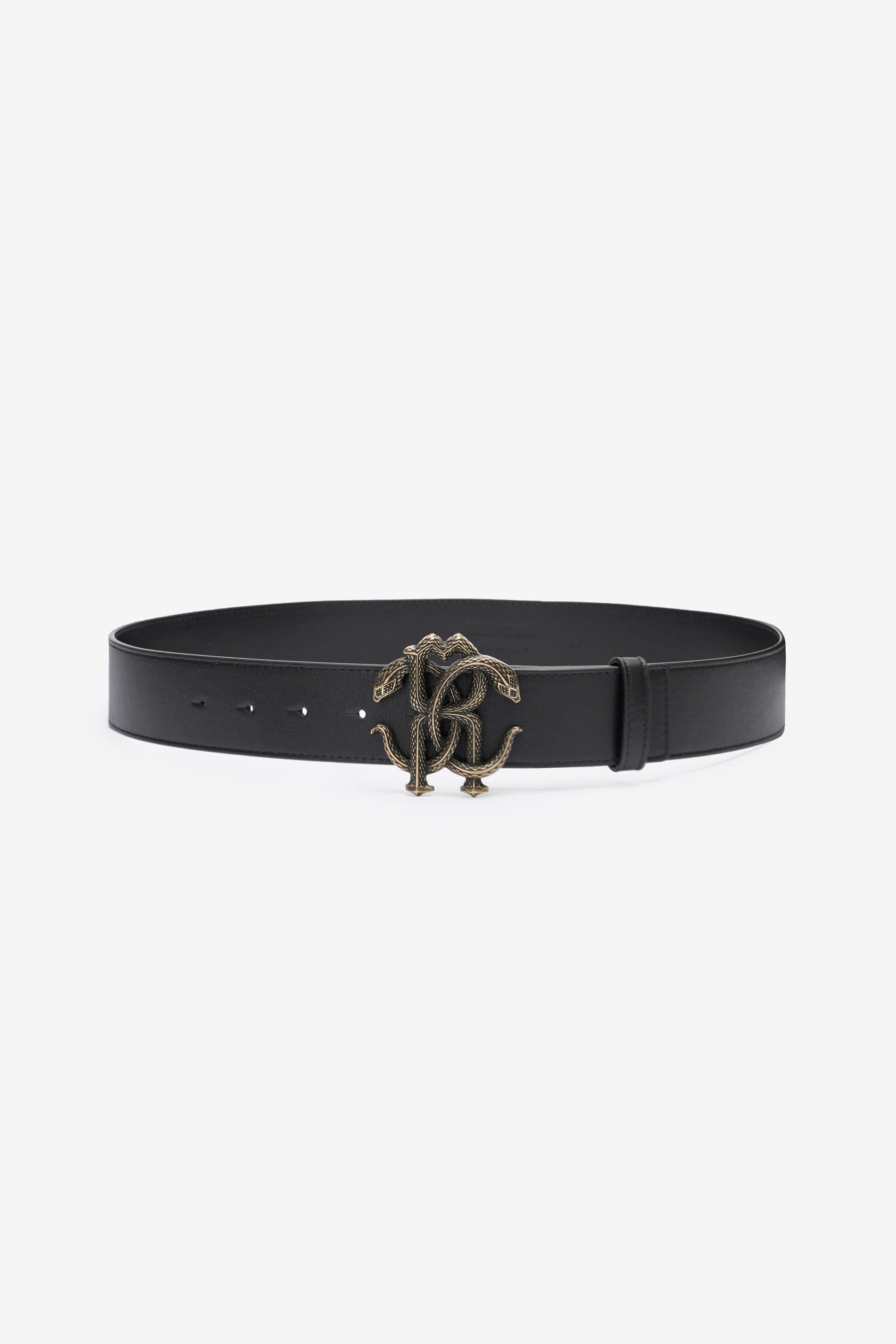 RC Man Logo Leather Belt Nero PSC00U-PN115