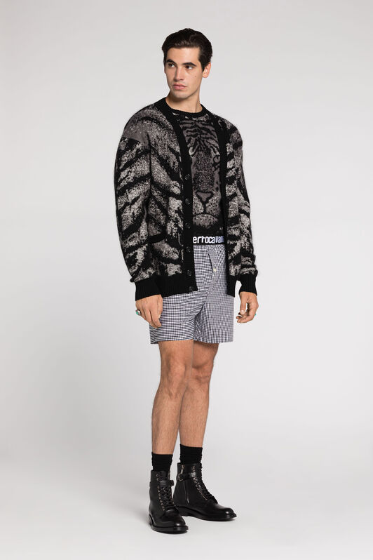 RC Tiger-Intarsia Cardigan GRAY RRM603-MA006