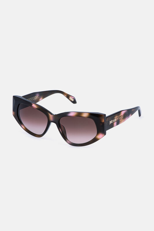 JC Sunglasses with  bold cat-eye frame BROWN/PINK HAVANA VALD16-ID256