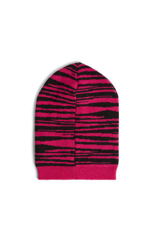 JU Beanie mit Kaschmiranteil und Streifen JU Beanie mit Kaschmiranteil und Streifen FUCHSIA/BLACK JJI011-MQ033