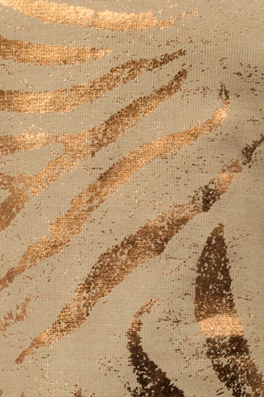 RC Maglia Con Motivo Tiger Skin Dorato Marrone chiaro URM609-MGC10