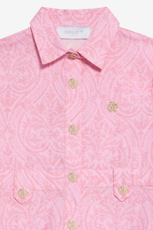 JU Baby Pink Dress with Floral Print BABY ROSE VJT10J-7MP28