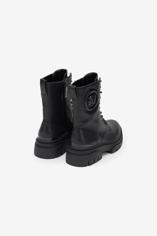 JC Black Combat Boots With Logo BLACK RKS214-RK579