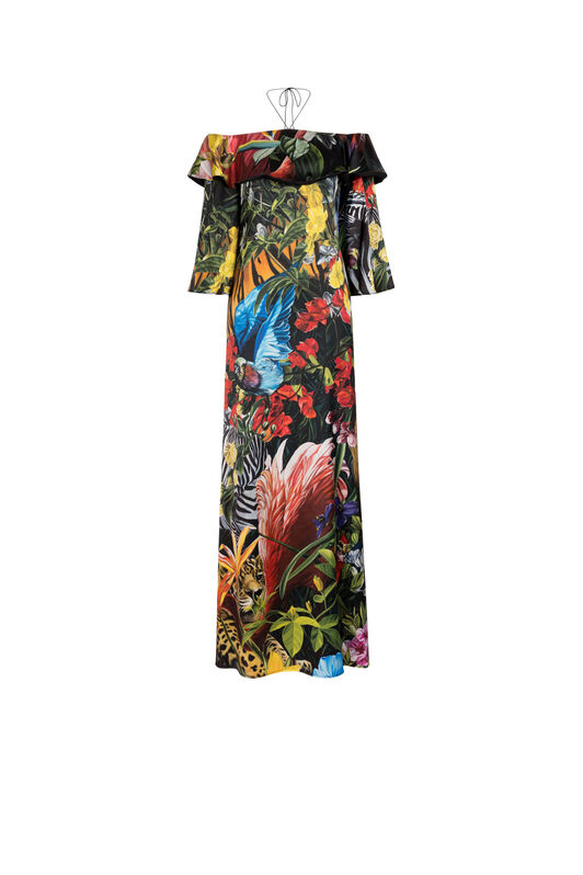 RC Tropical-Print Ruffled Maxi Dress MULTICOLOR KOT10C-2NS01