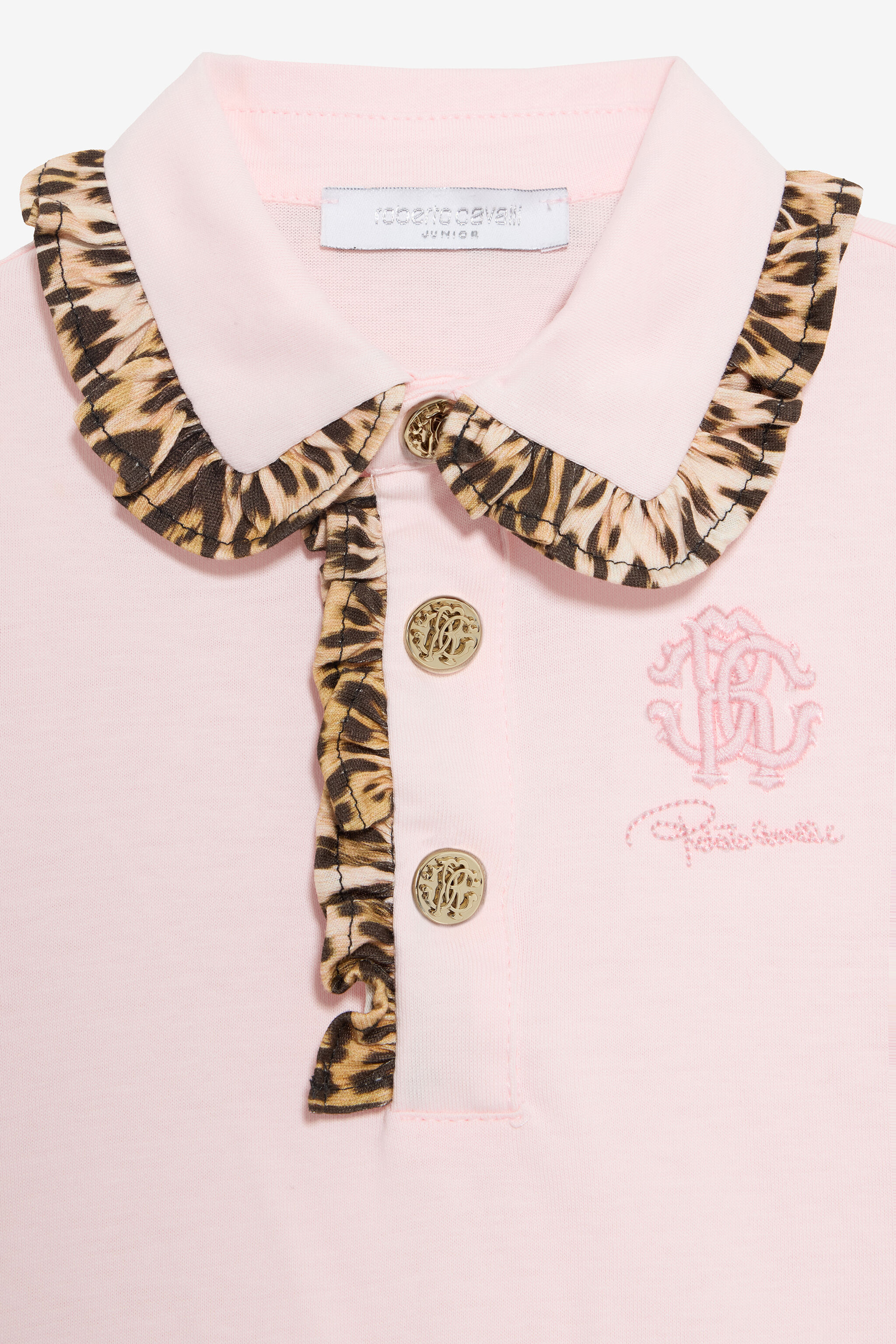 JU Baby Pink Dress with Jaguar Skin Inserts BABY ROSE VJT108-JD001