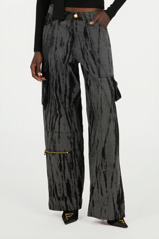 RC Black Jeans in Striated Effect Denim Noir VWJ250-DE013