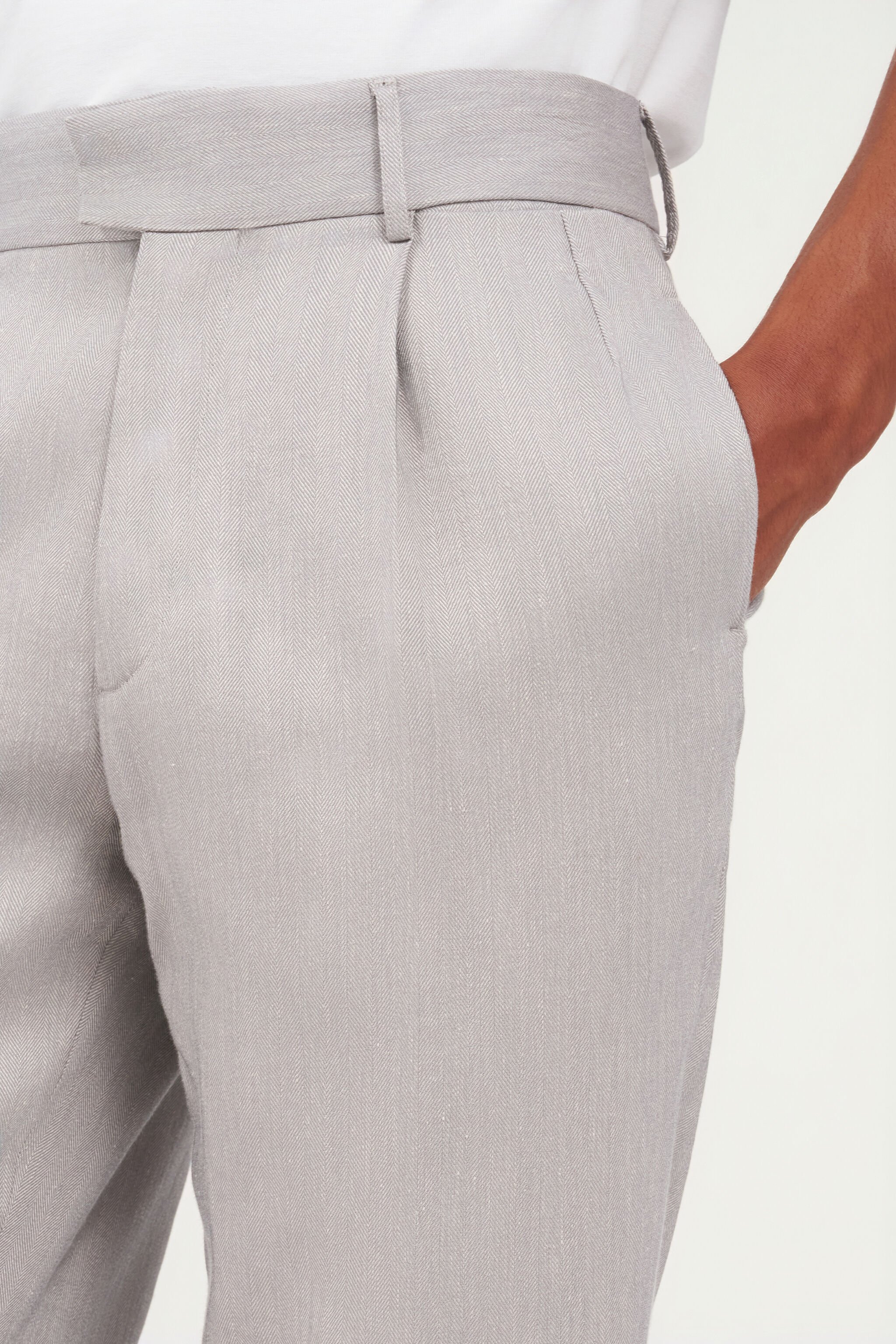 RC Elegant Linen Trousers ICE WNT202-LH008