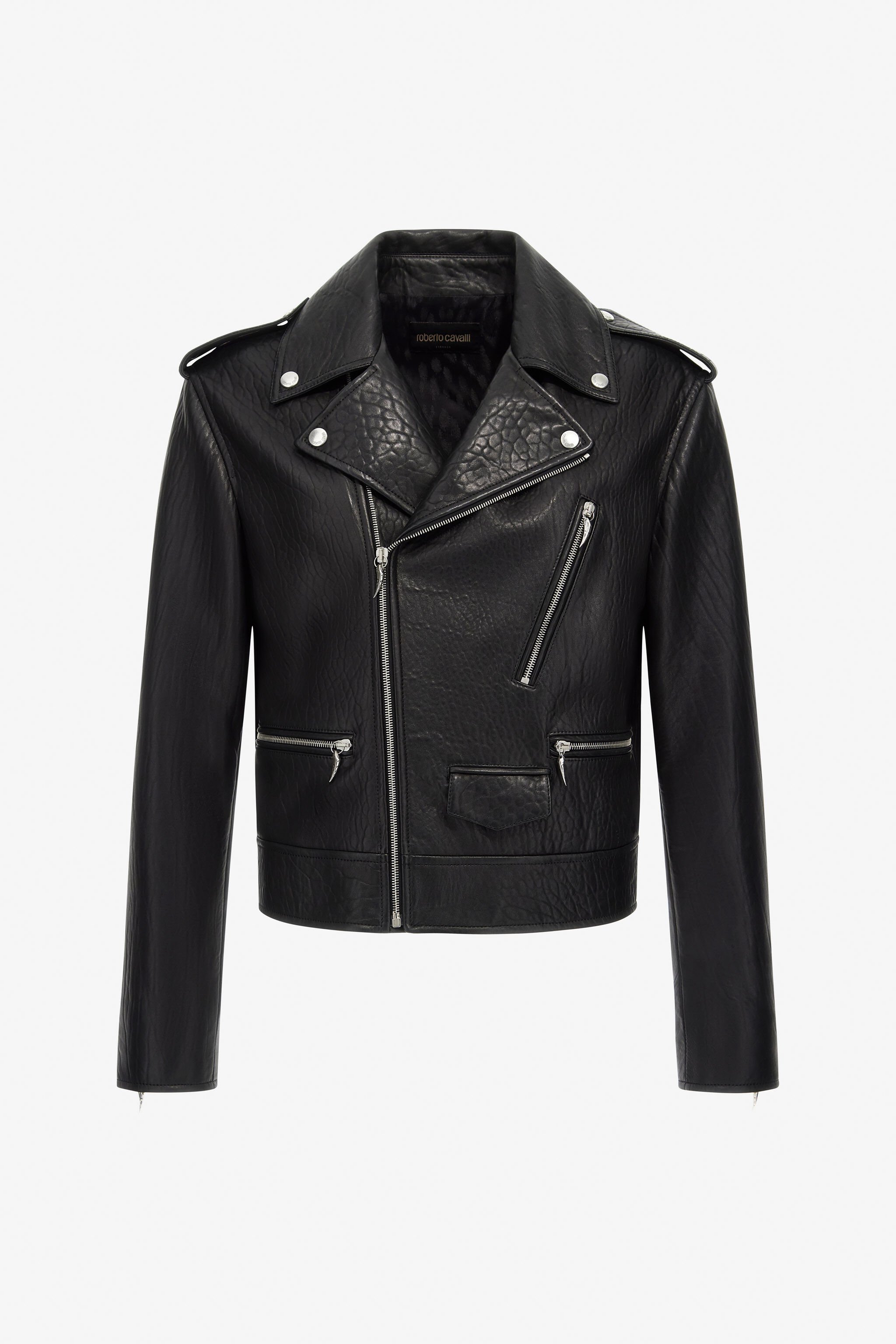 RC Chaqueta Motera de Cuero Negro TRP870-PN451