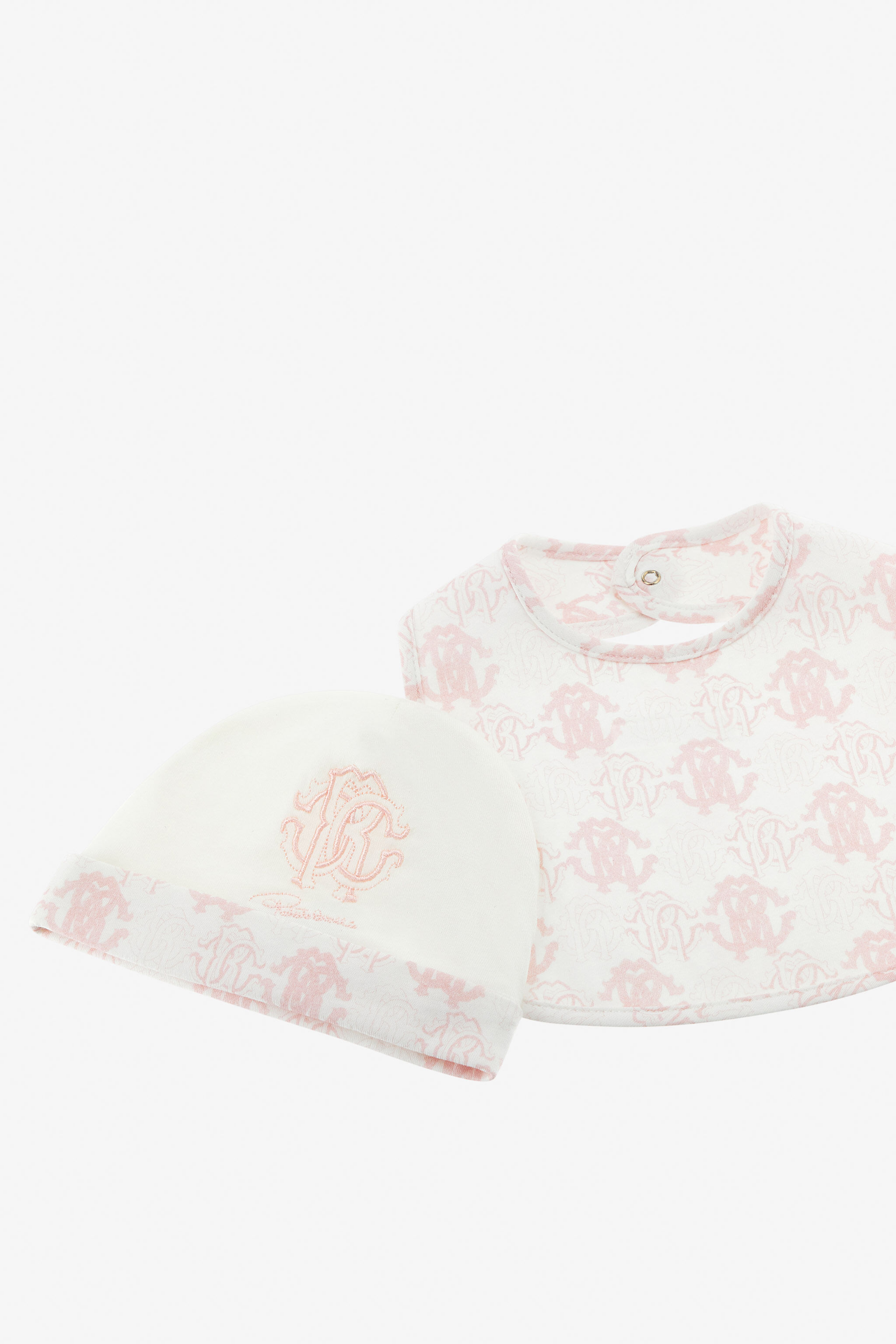 JU RC Monogram-Embroidery Babygrow Set Pink TJT803-JD001