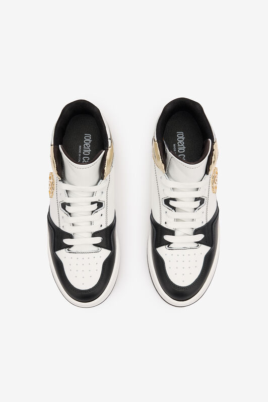 RC High-Top Sneakers with Laminated Insert BLACK/WHITE/PLATINUM POS01D-PZ085
