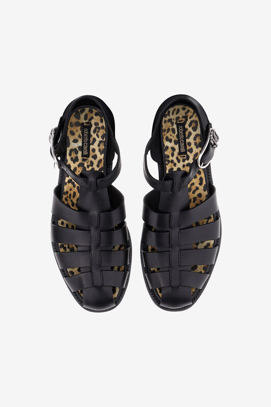 RC Flat sandals Black SRS026-PZA12