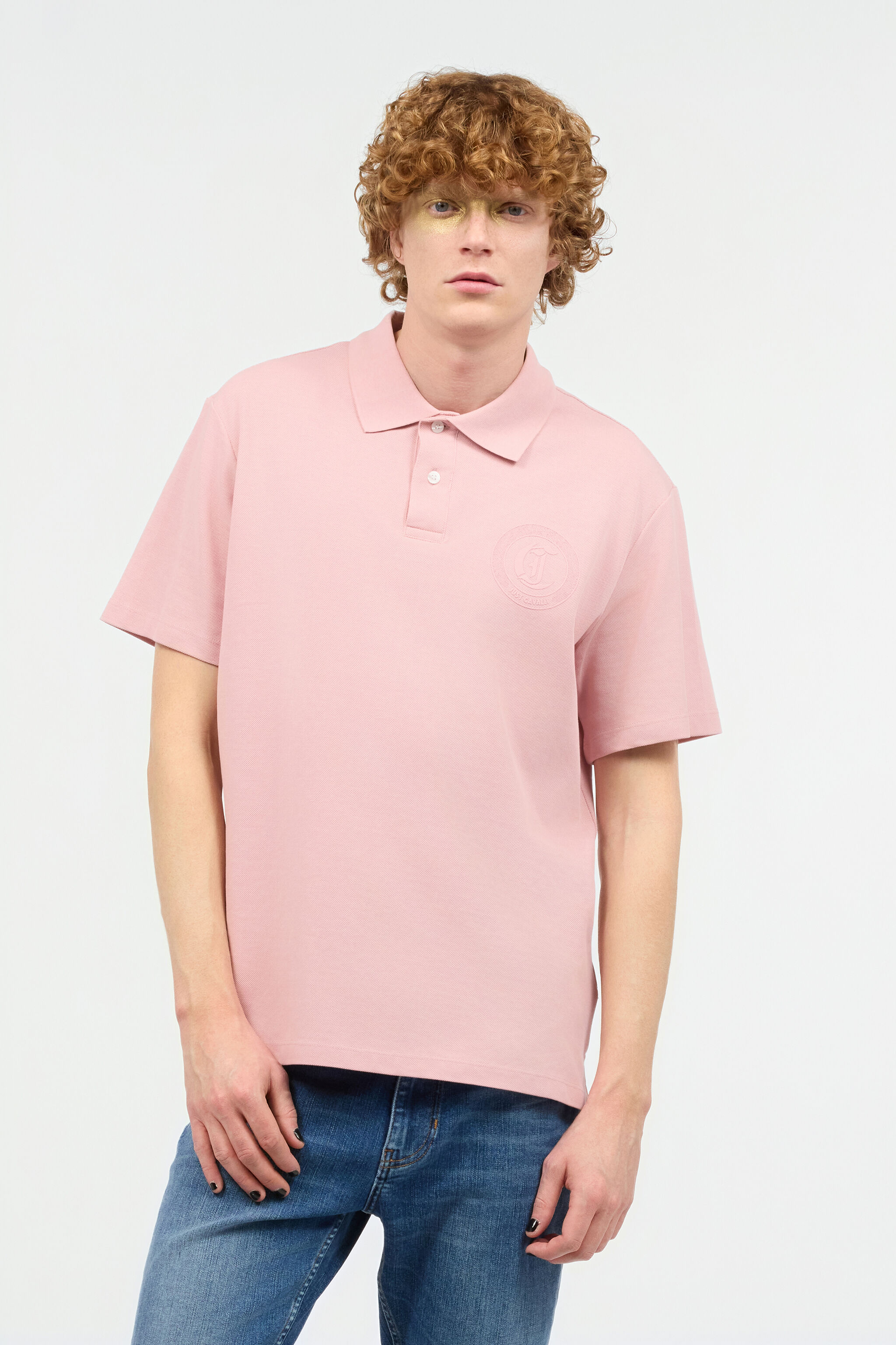JC Polo Con Monograma JC Bordado Rosa UFT020-UF040