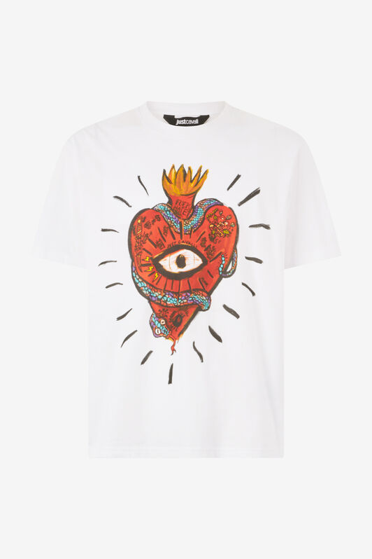 JC T-Shirt With Heart JC T-Shirt With Heart White UFT035-UF055