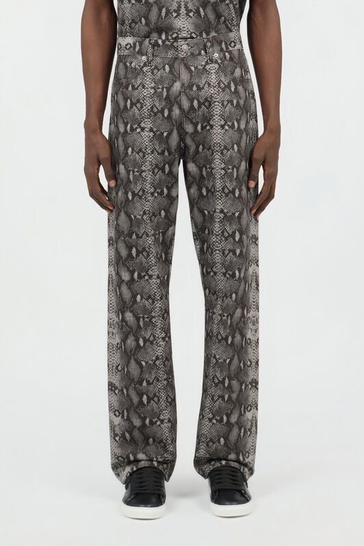 RC Python Print Denim Jeans PYTHON DARK GREY SOJ20T-DL008