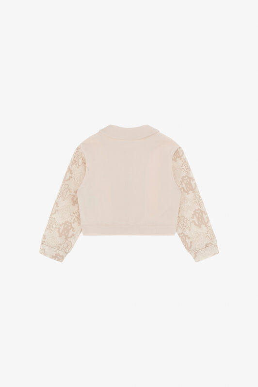 JU Cropped Sweatshirt With RC Monogram JU Cropped Sweatshirt With RC Monogram BEIGE TJT68S-CF050