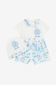${brand} Romper Suit And Hat Set With RC Monogram ${colorDescription} ${masterID}