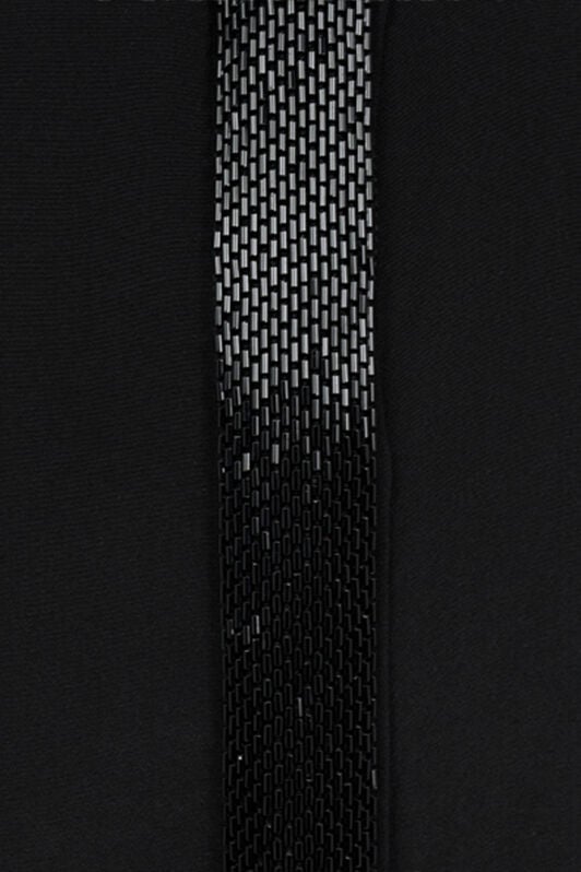 RC Silk Shirt with Shimmering Detail BLACK WKR706-SY001