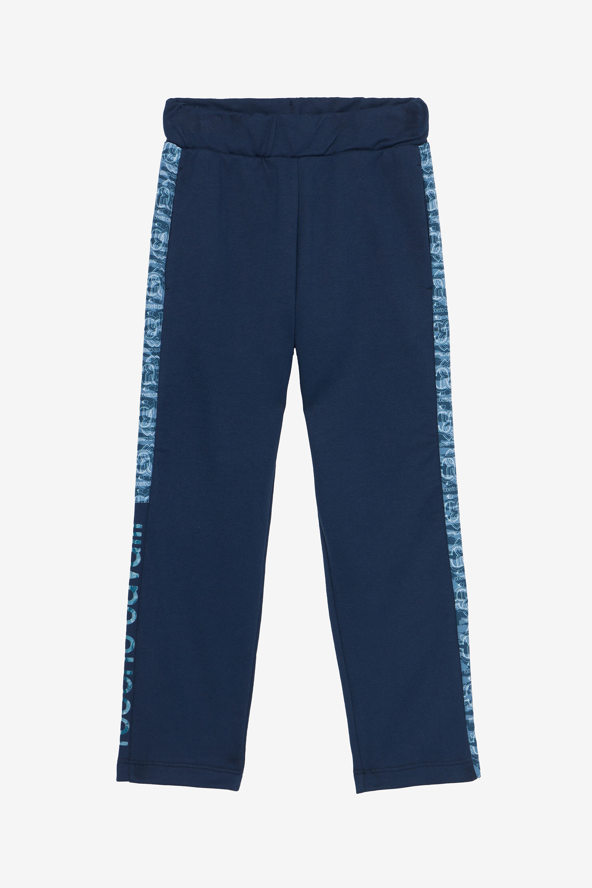 JU Pantalones Deportivos Con Bandas Con Logotipo Azul oscuro UJT20D-CF050