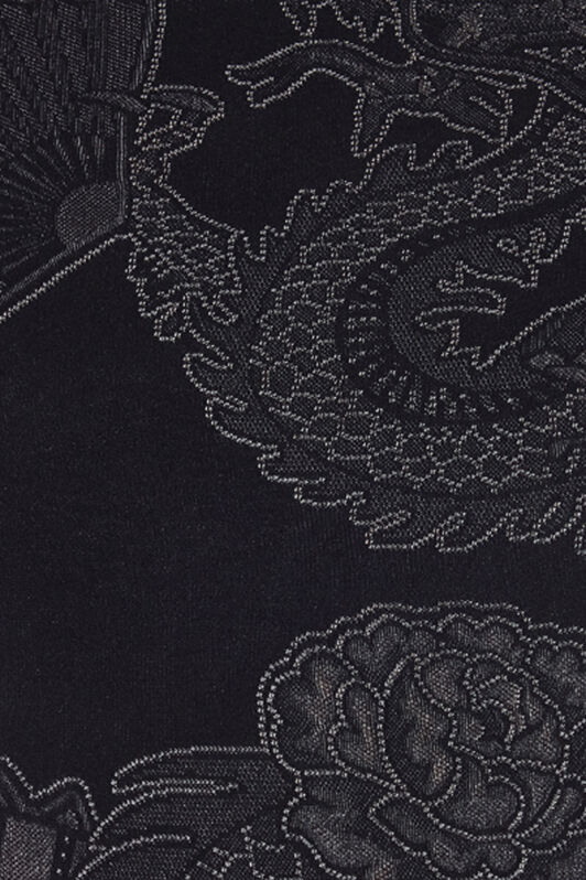 RC Bodysuit with Dragons, Flowers, and Fans Schwarz VKT60D-MA001