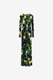${brand} Lemon print long dress ${colorDescription} ${masterID}