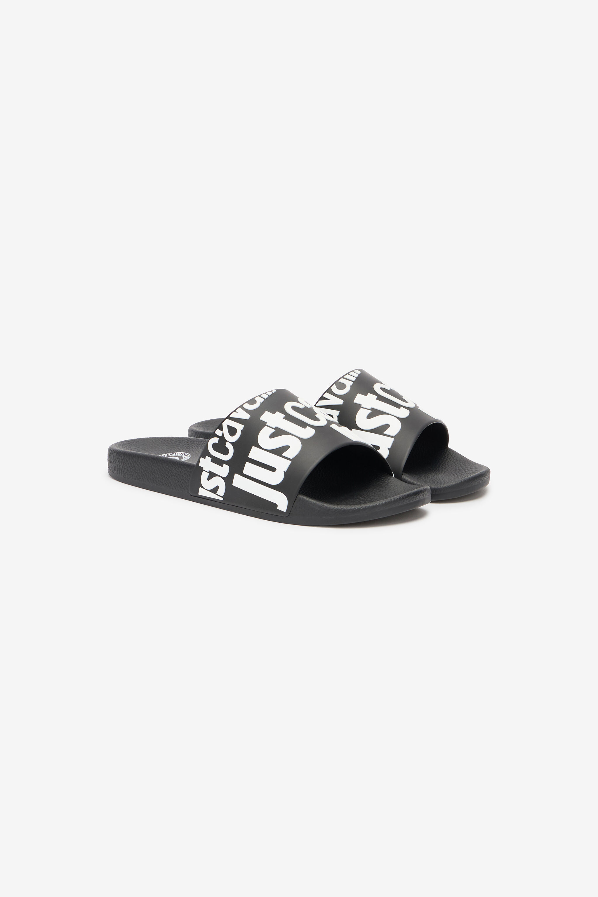 JC Slides Con Lettering Nero/Bianco UFS027-UF302