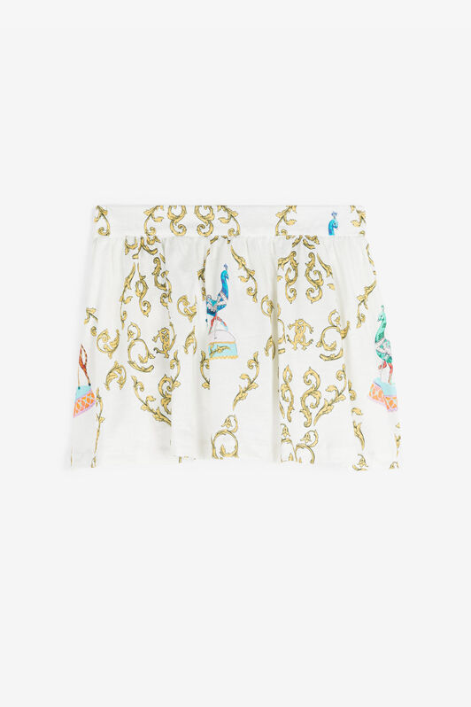 JU Filigree-Print Skirt JU Filigree-Print Skirt White RJT300-7GG82