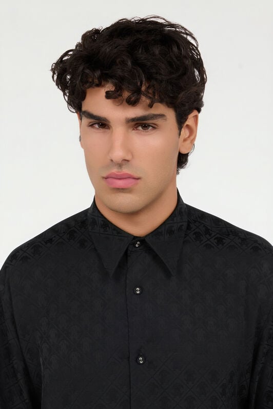 RC Hemd mit Monogramm Mirror Snake Allover BLACK VRT711-RK010