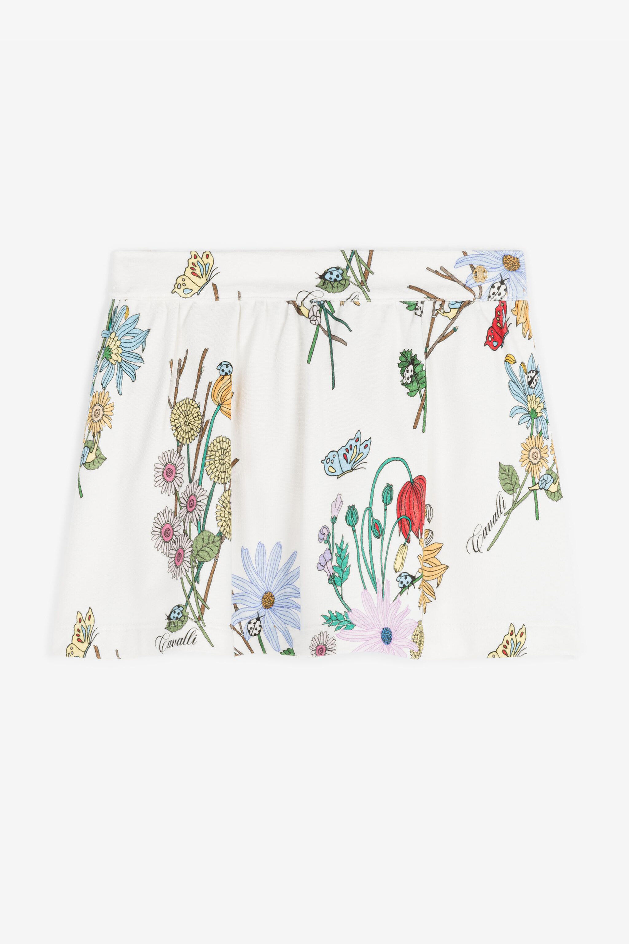 JU Floral-Print Skirt White RJT30A-7GH92