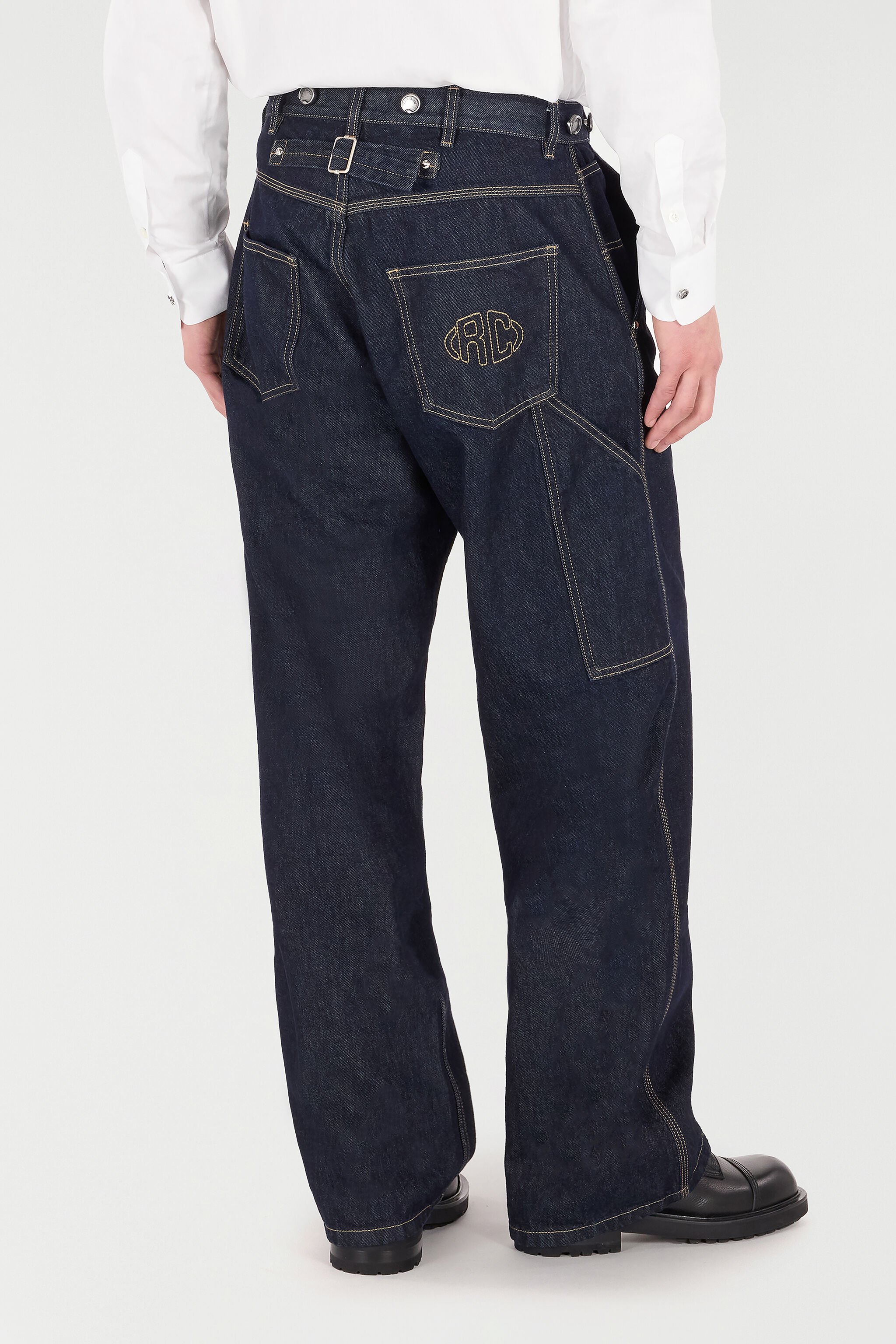 RC Wide-Leg Jeans with RC Monogram Dark blue VRJ231-VT025