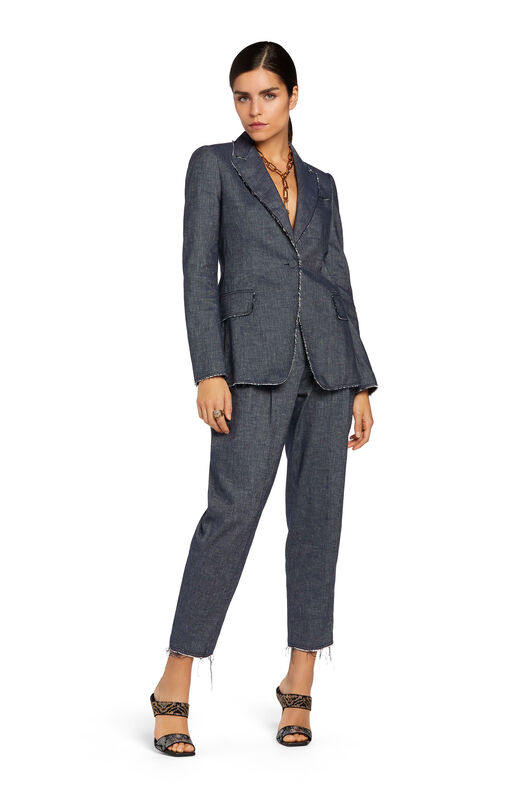 RC Chambray single-breasted blazer RC Chambray single-breasted blazer Dark blue MQT402-CE048