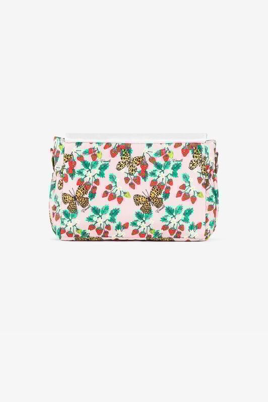 JU Borsa fasciatoio con stampe farfalle e fragole Rosa QJT866-5RF64