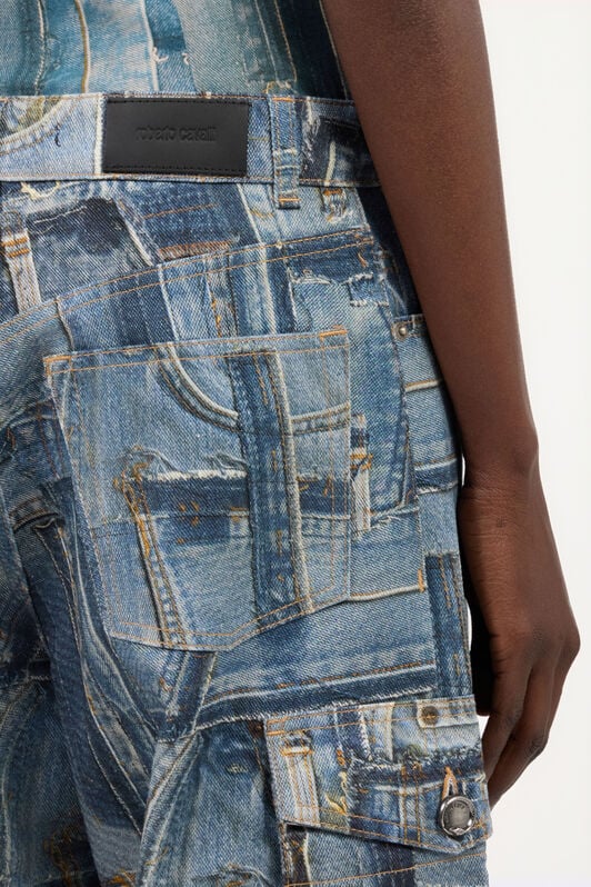 RC Patchwork Capsule Collection Cargo Jeans RC Patchwork Capsule Collection Cargo Jeans Blue UWJ250-VT001