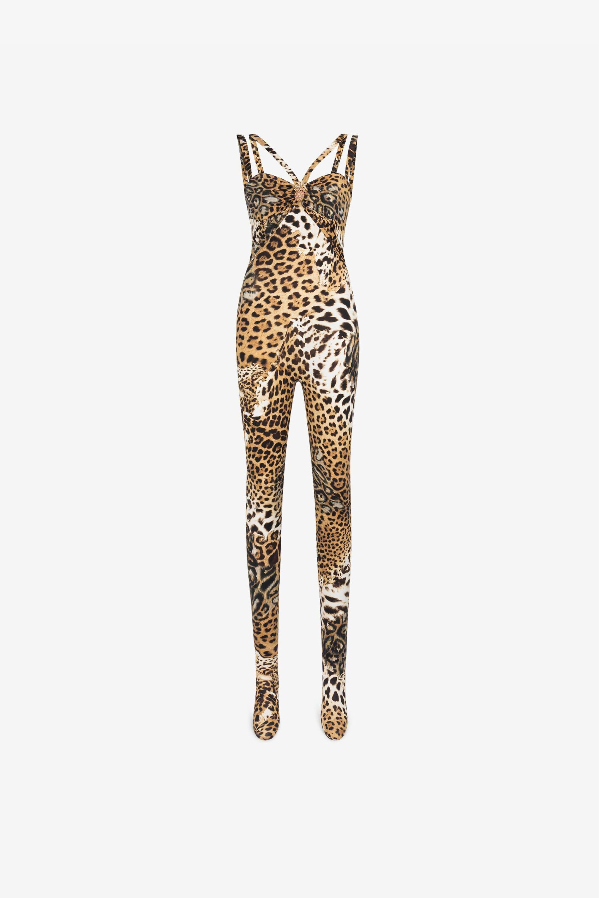 RC Leopard-print jumpsuit Light Brown QWT163-LNG34