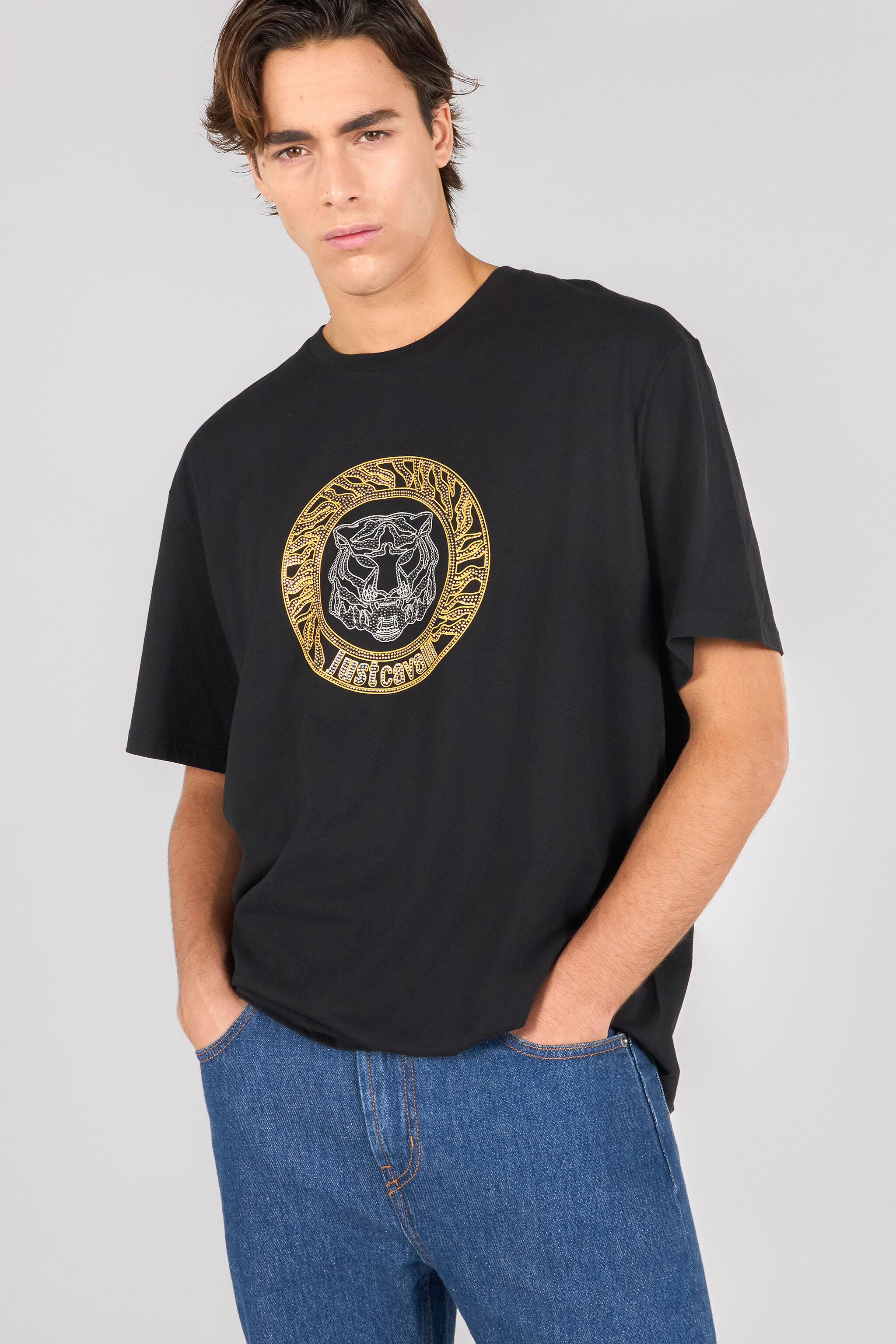 JC Man Cotton T-Shirt BLACK RRT916-RR178