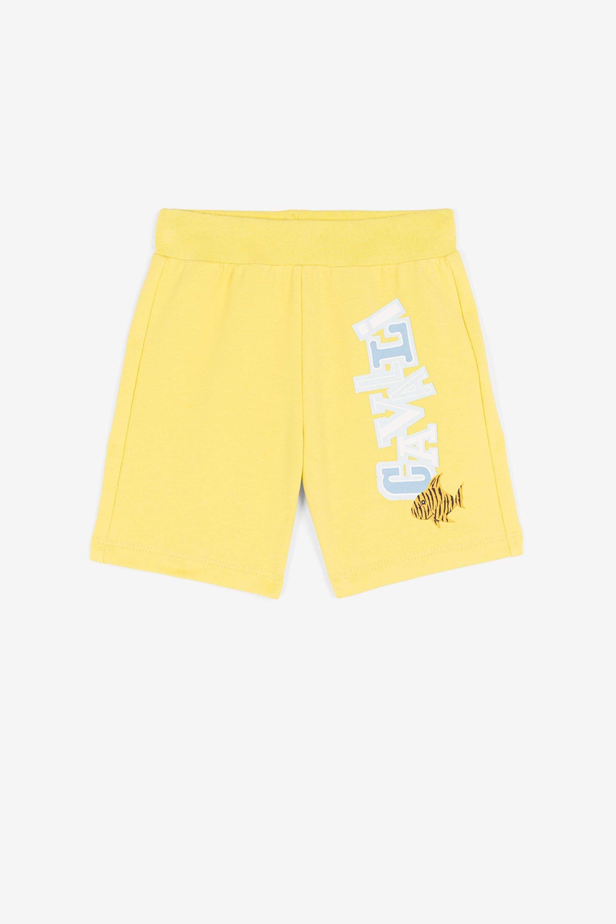JU Cotton track shorts Yellow QJT259-CF050
