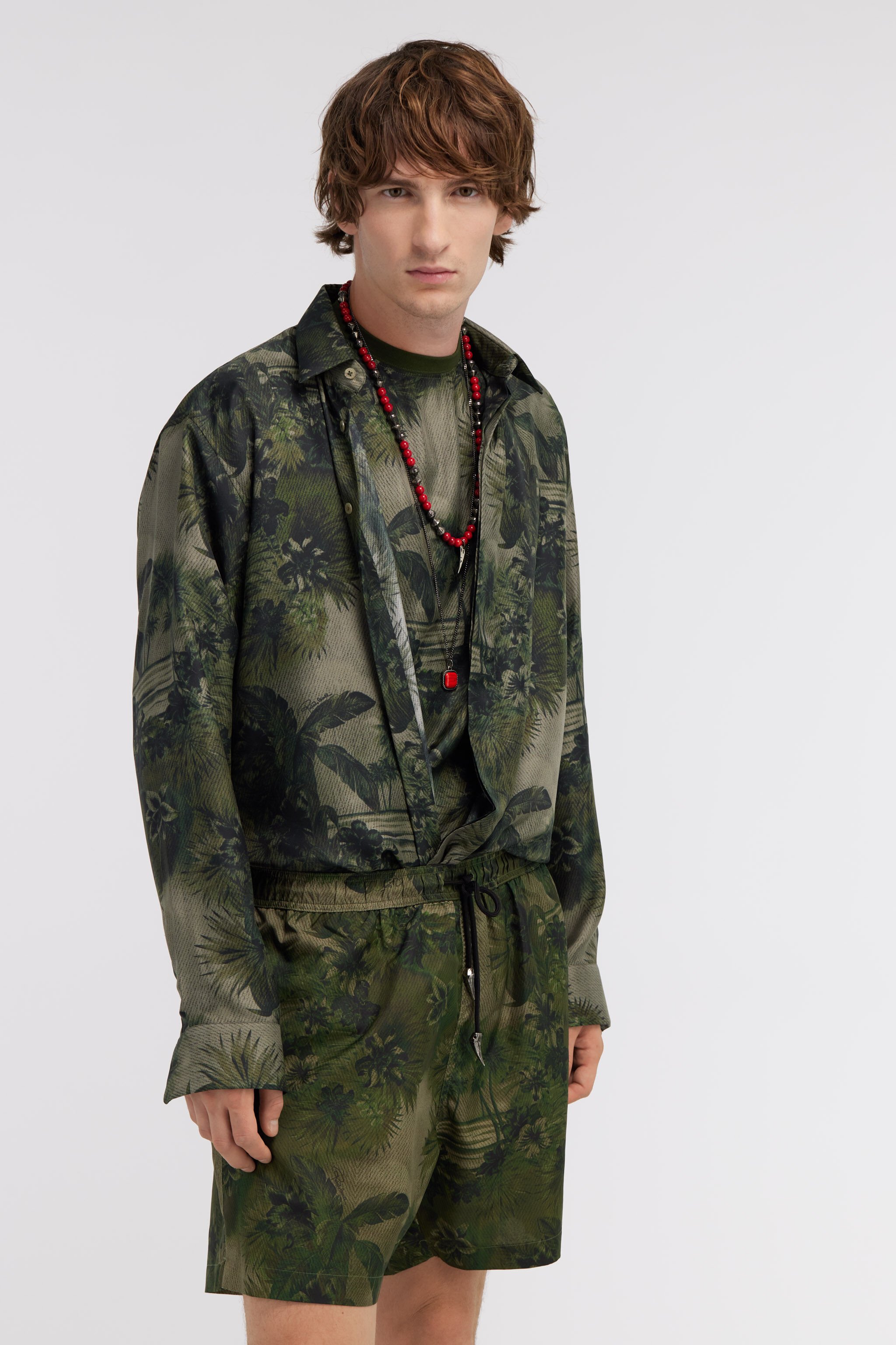 RC Print shirt Dark green SRT713-4QI84
