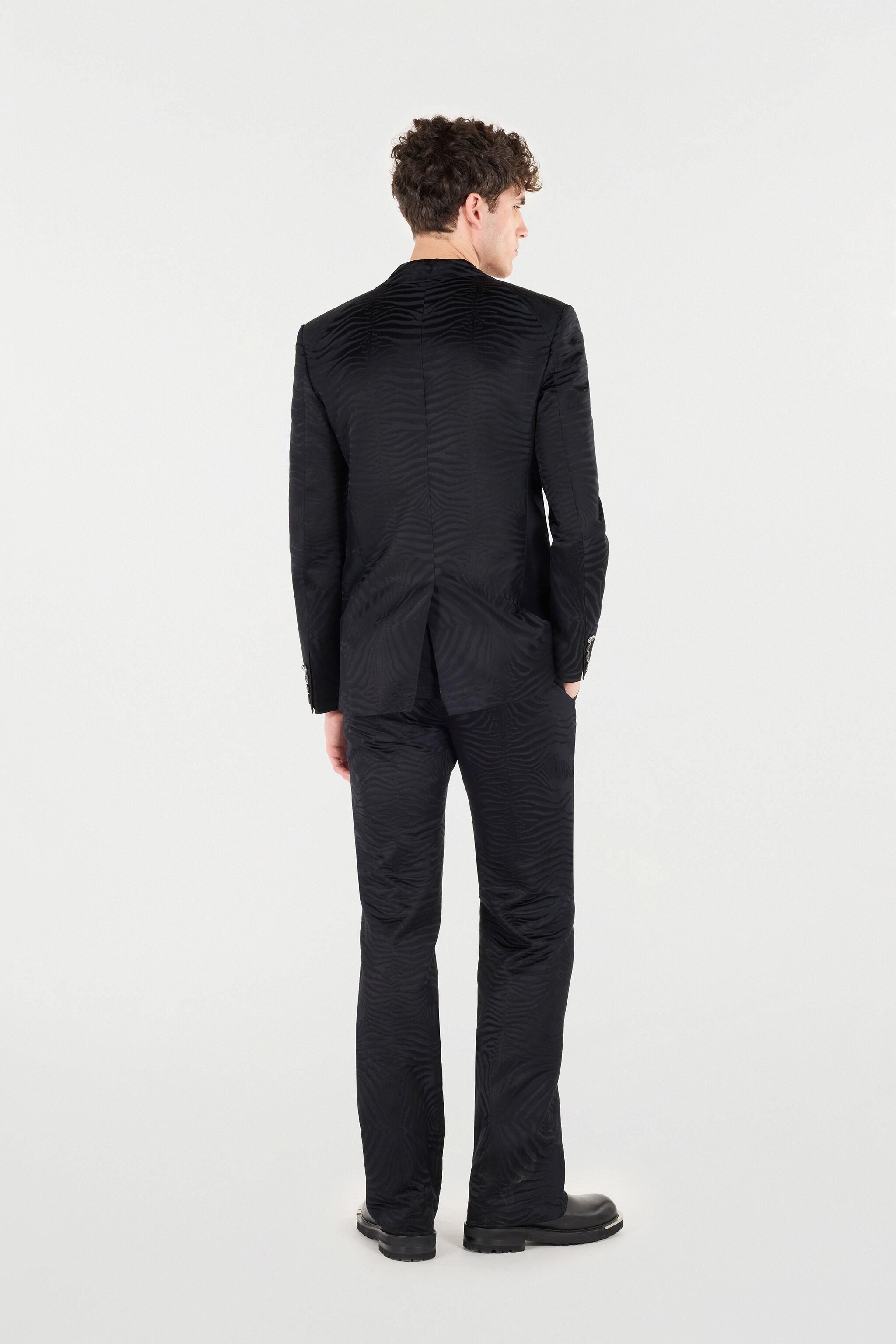 RC Blazer With Solid-Color Tiger Skin Design Black URT410-TJ033