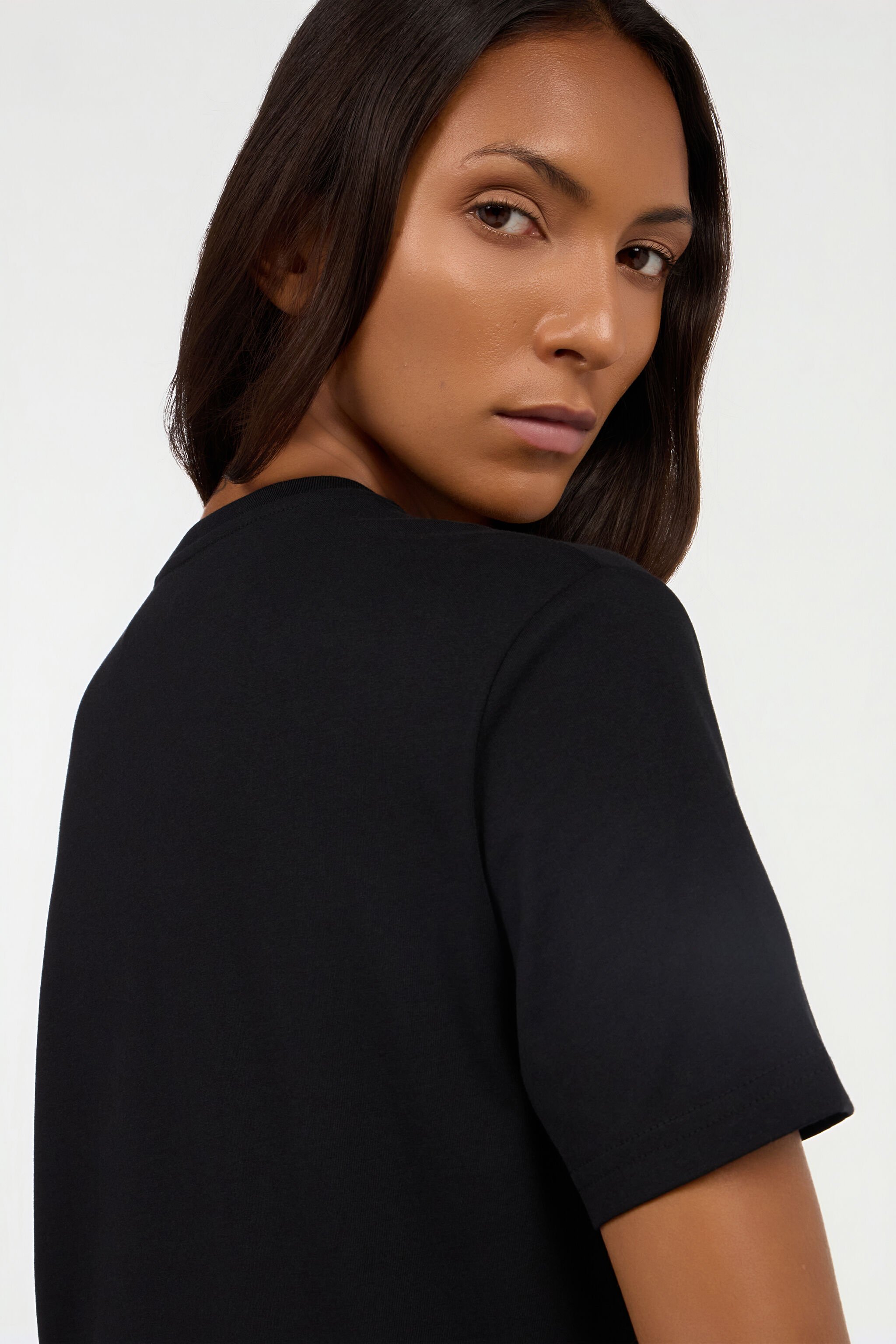 JC T-Shirt Nera BLACK/GOLD VFT180-VF303