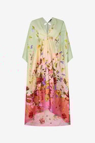 ${brand} Silk Kaftan with Miami Flowers Print ${colorDescription} ${masterID}