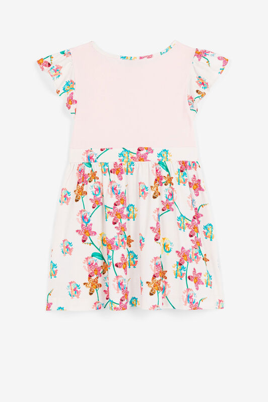 JU Floral logo-print T-shirt dress Pink QJT145-JV025