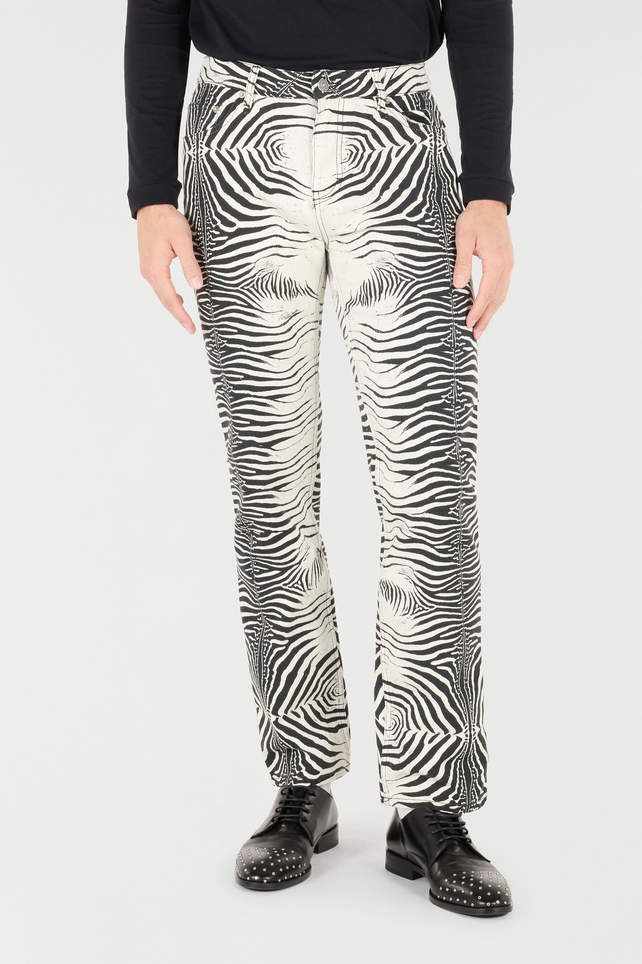 RC Pantalon À Imprimé White Tigresse Noir/Blanc URJ202-4NN49