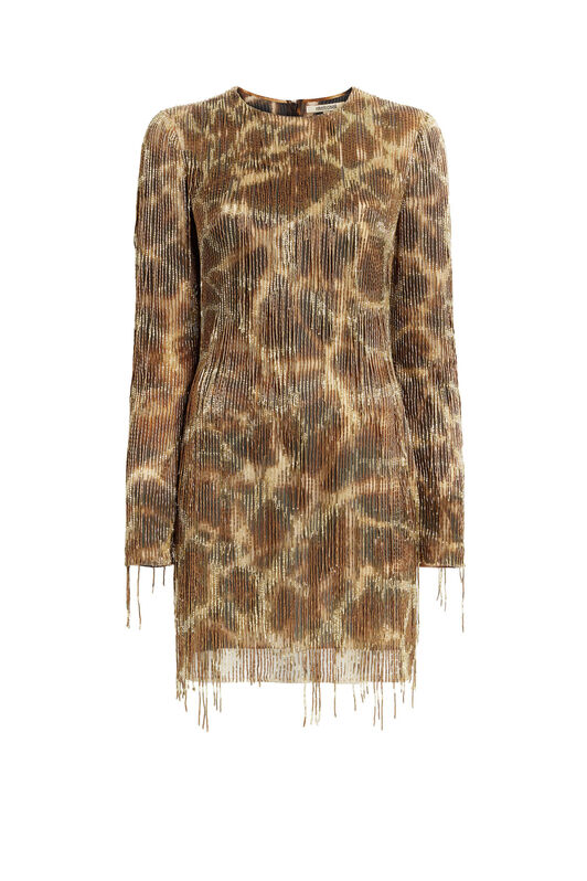 RC Mini abito con motivo Fringed Giraffe BRONZE KQR140-RT020