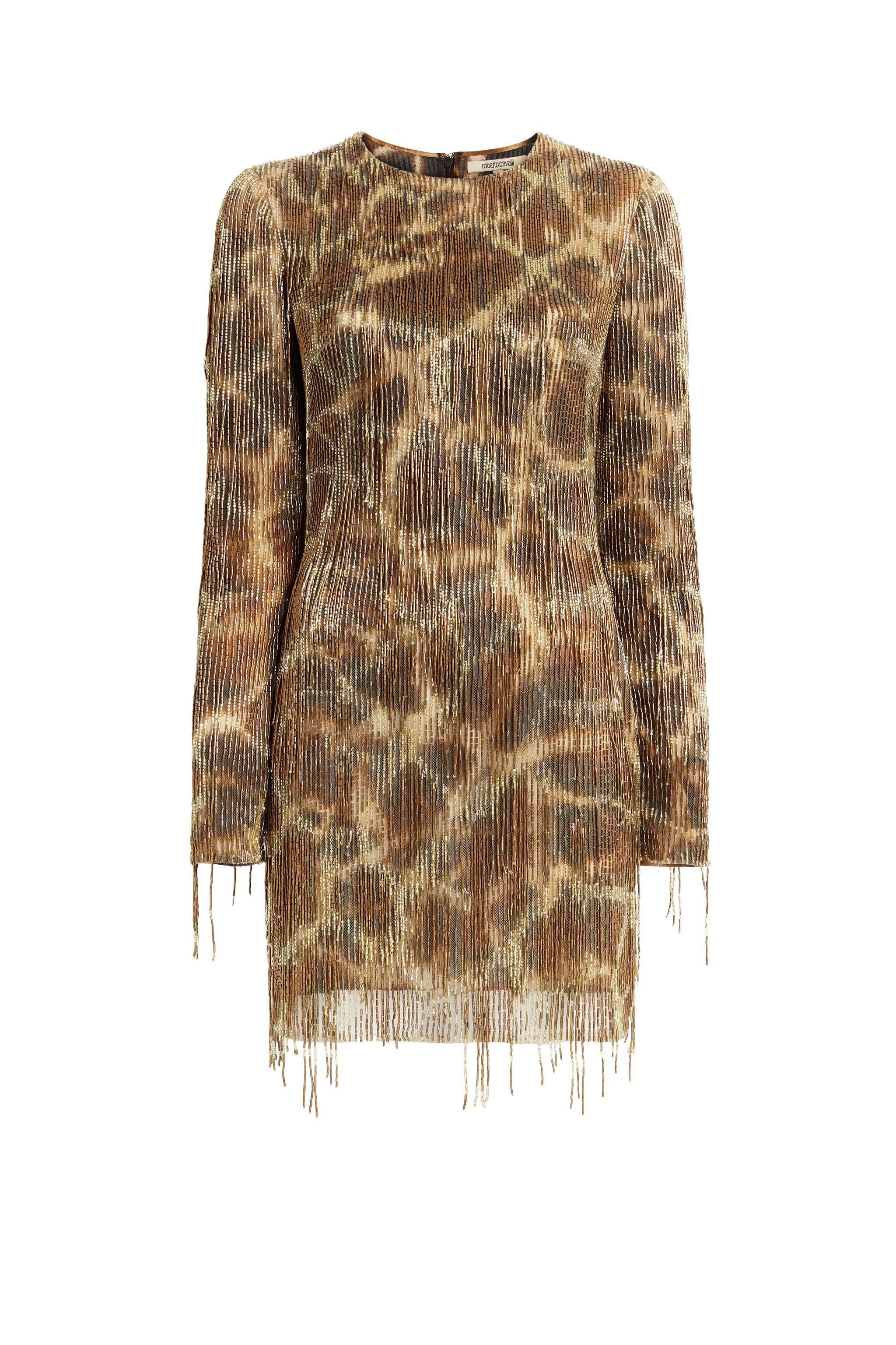 RC Mini abito con motivo Fringed Giraffe BRONZE KQR140-RT020