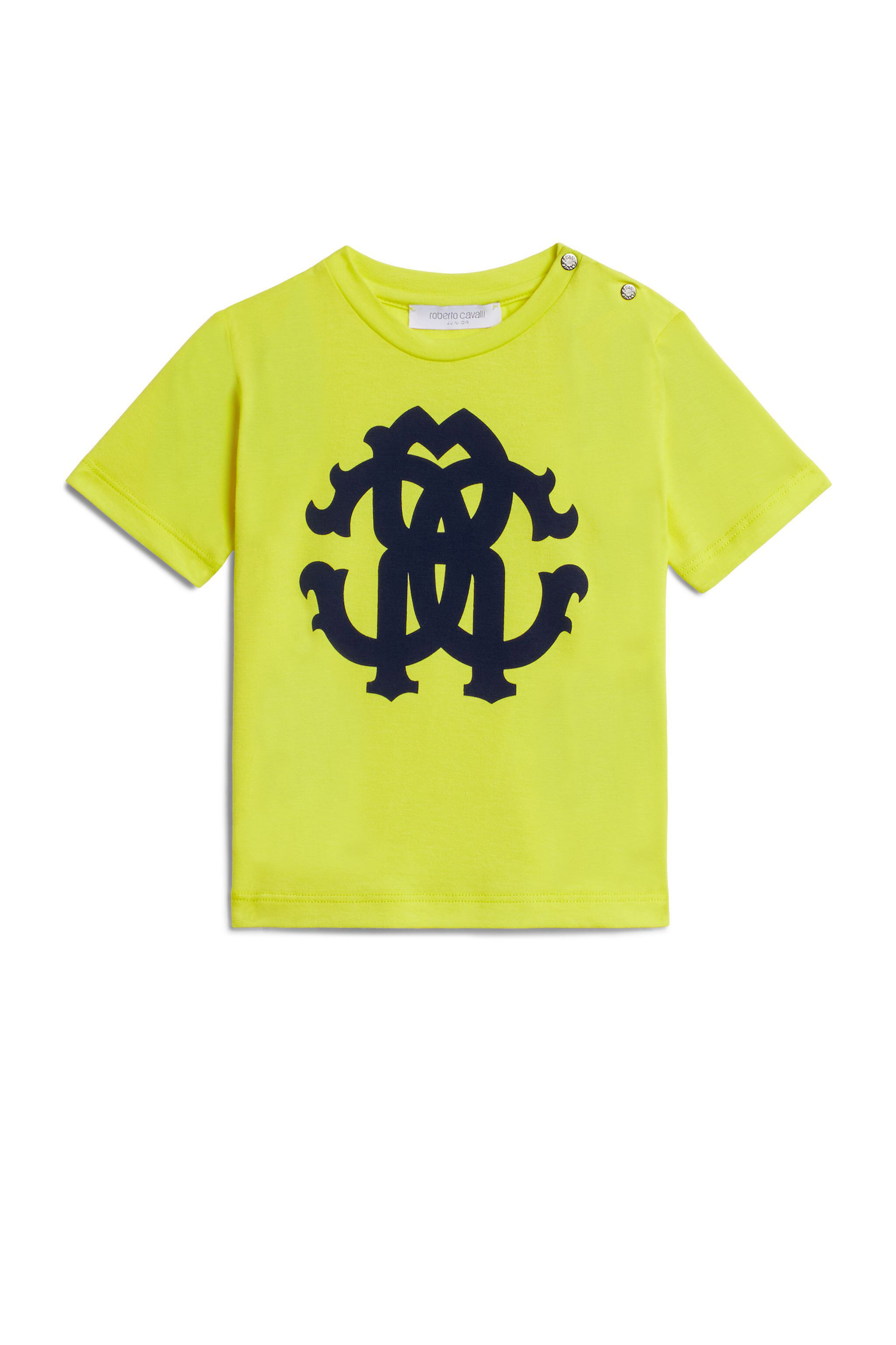 JU T-shirt à logo monogramme RC YELLOW/BLUE IJT693-JV025
