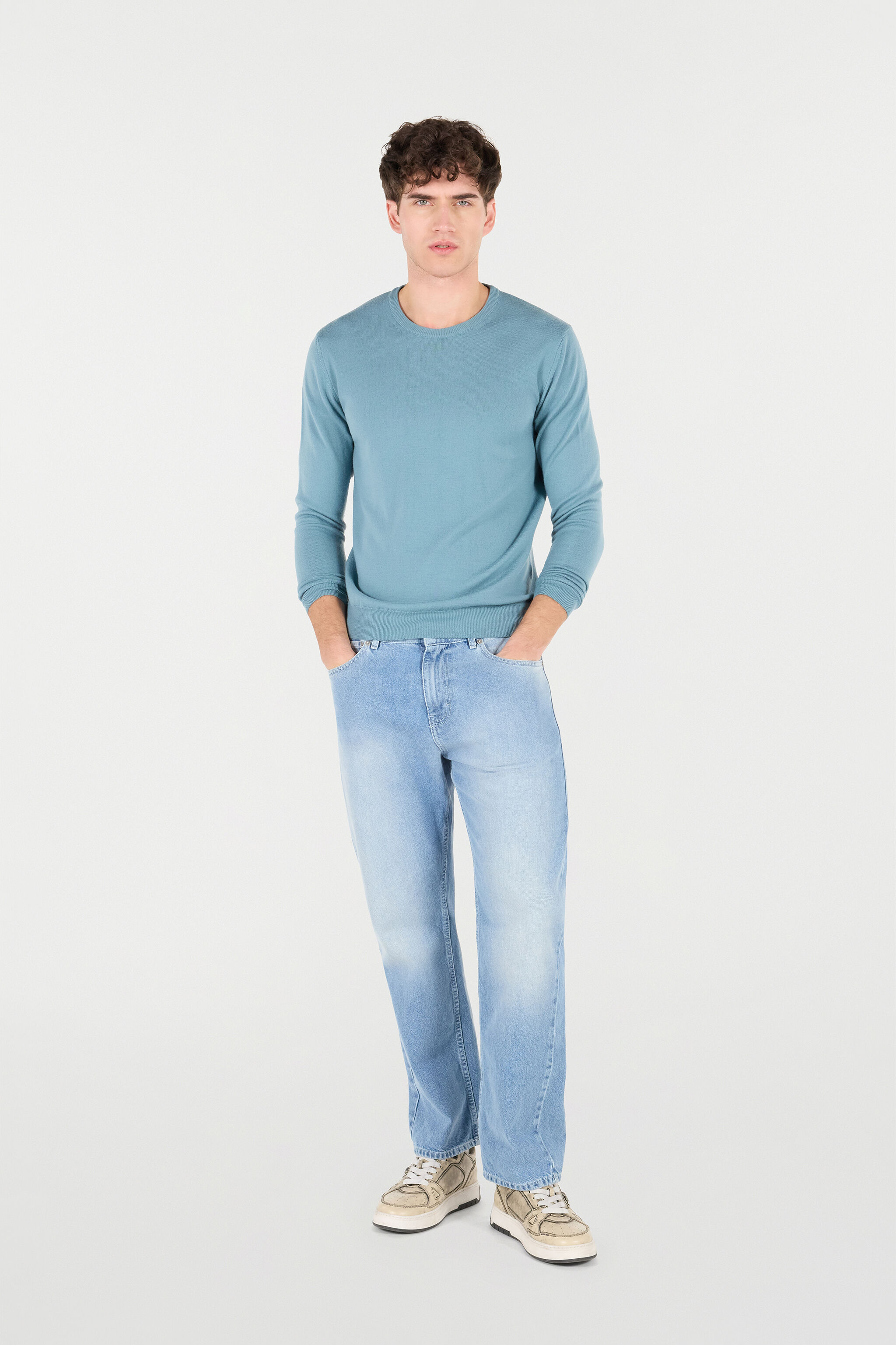 RC Maglione Girocollo In Lana BLUE AVIO POM60D-MQ001