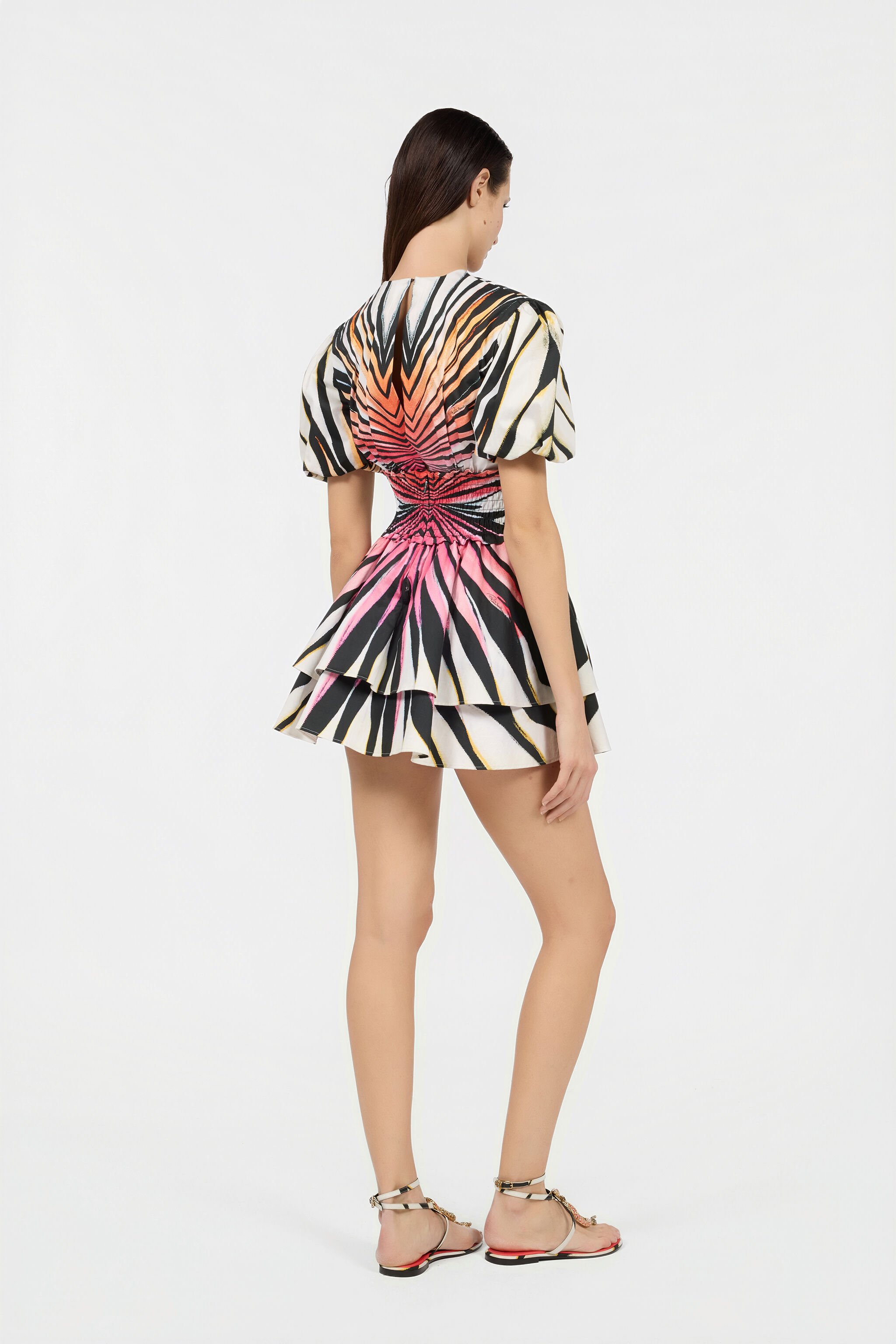 RC Ray Of Paradise Print Dress Mini CORAL XKT132-3AM33
