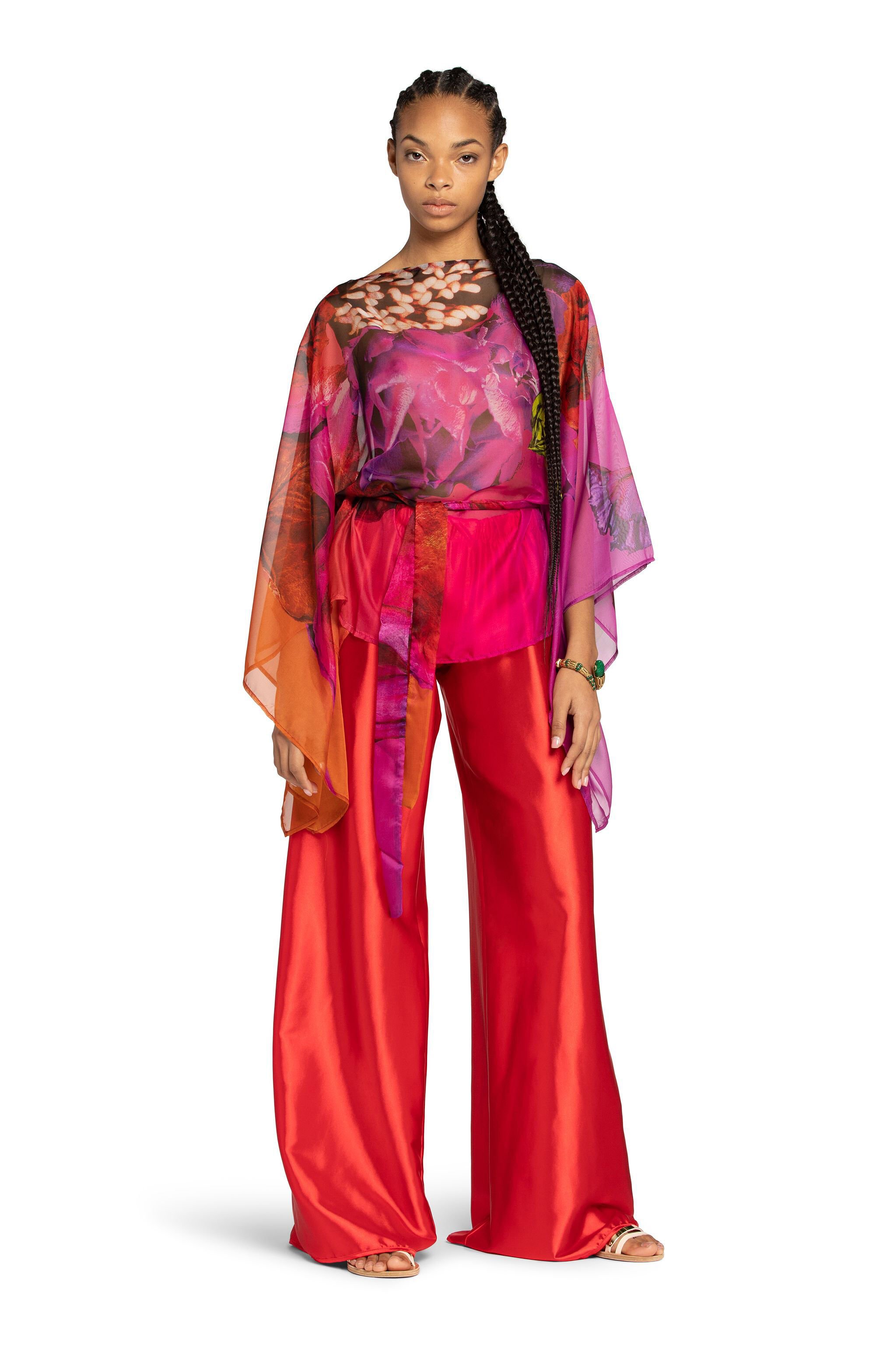 RC Wide-Leg Trousers Rojo FST201-RD036
